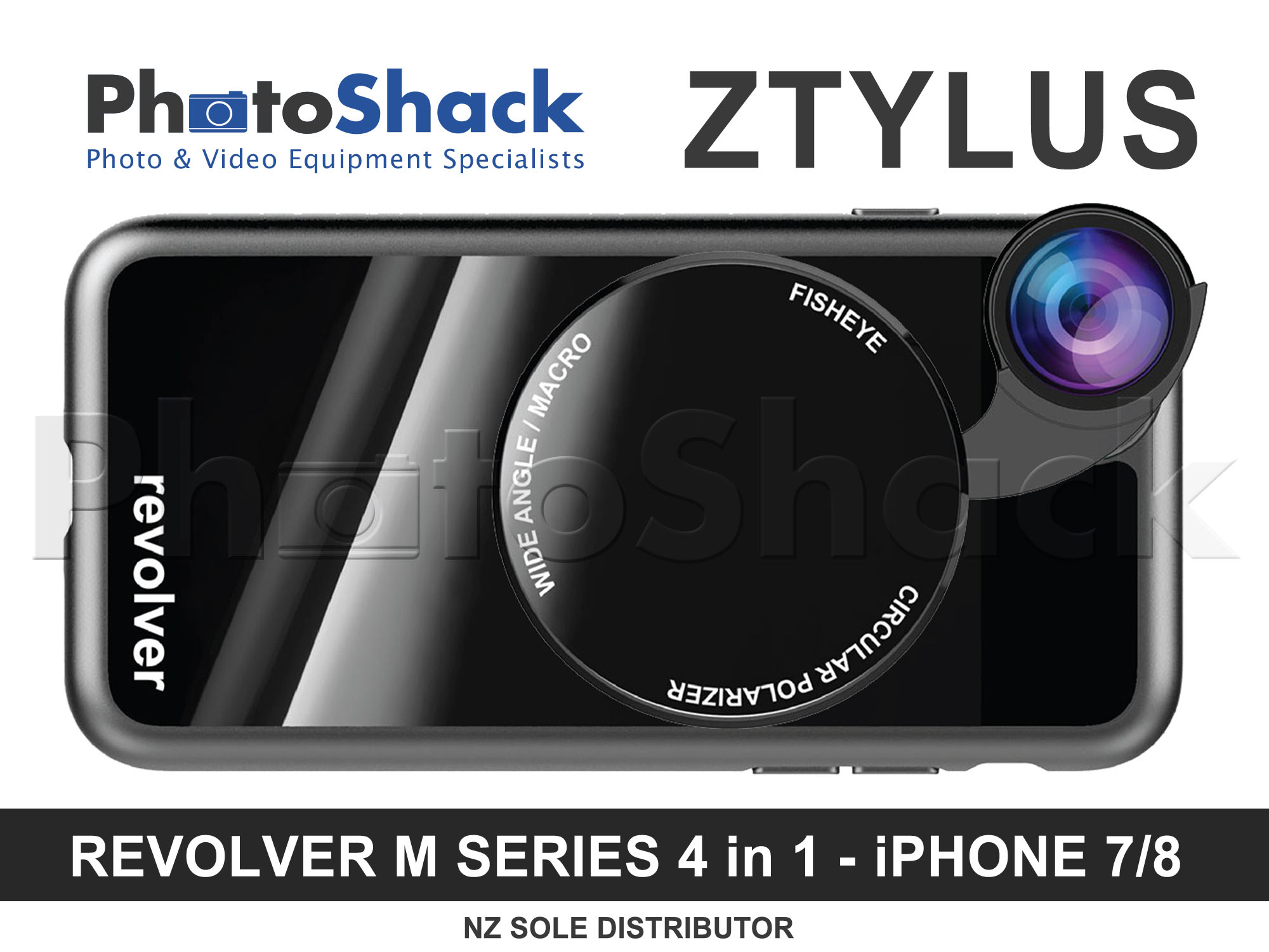 Ztylus Magnetic 4 in 1 Revolver Lens Kit for iPhone 8/7